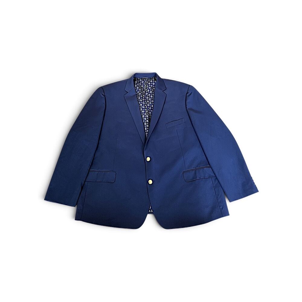 RALPH Ralph Lauren Men’s Navy Blue Blazer Gold Crest Buttons Large Size - Picture 1 of 5